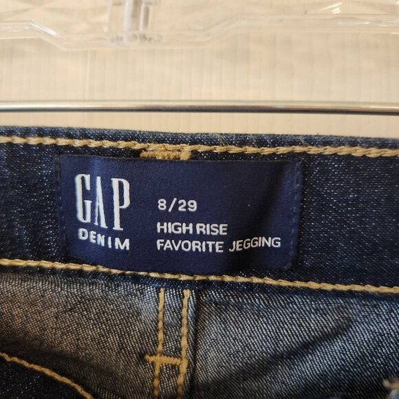 GAP Denim High Rise Favorite Jegging 8/29 Dark Wash Stretch Womens Jeans - Picture 4 of 10